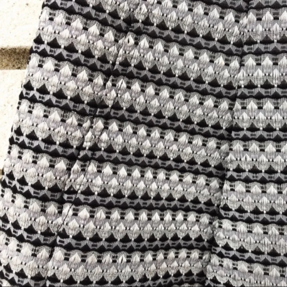 BCBGMaxAzria Monica High-Waist Metallic Jacquard Pleated Mini Skirt Black Silver